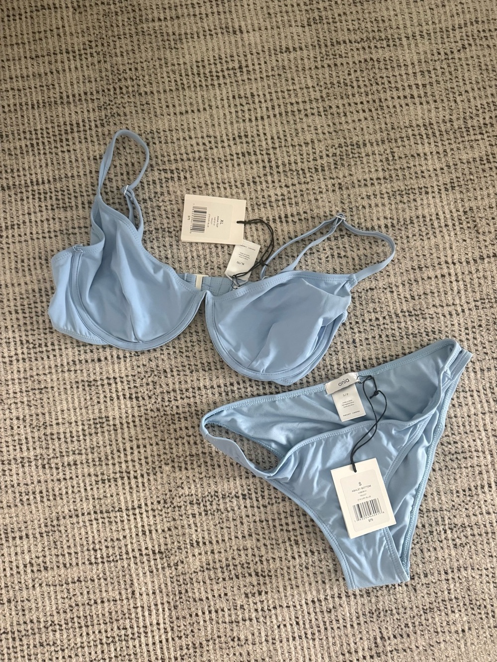NWT ONIA Light Blue Underwire Bikini Set